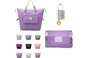 VENTOURPACK Gym Tote Bag, Travel Duffle Bag Women, Sports Bag, Yoga Bag, Weekender Bags For Women Travel With Trolley Sleeve (LIGHT PURPLE)