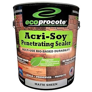 Acri-Soy Penetrating Concrete and Wood Sealer | Grout Sealer | Concrete Countertop Sealer | Natural Matte Sheen (1 Gallon)