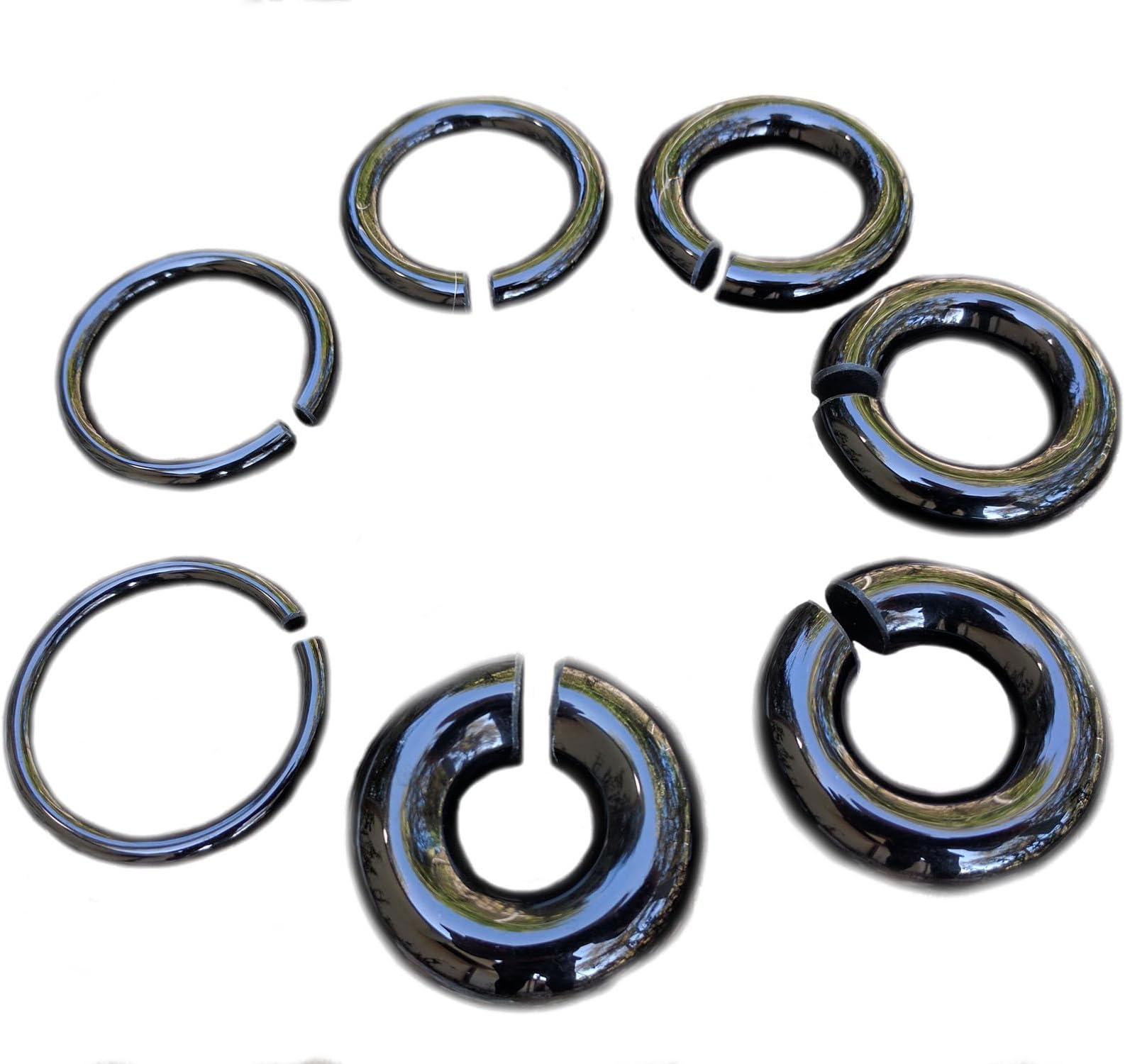 Black Obsidian Large 50mm Hoop Stone Weights