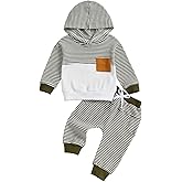 LIOMENGZI Infant Baby Boy Fall Winter Clothes Outfits Hooded Long Sweatshirt Pants Set Toddler Clothes 6 12 18 24 Months 2T