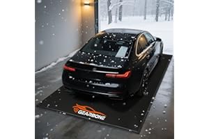GEARBONE Containment Mat for Garage Floor 8’6” x 22’ – Heavy-Duty PVC Non-Slip Waterproof Parking Mat, Protects from Snow, Rain & Mud, Fits Cars, SUVs & Trucks, Keeps Garage Dry & Clean