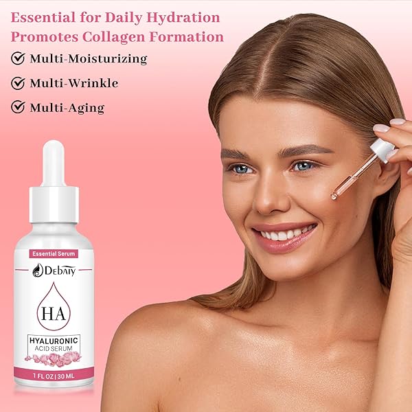 DEBAIYIYA DEBAIY 3 PACK ROSE HYALURONIC ACID SERUM FOR FACE MOISTURIZING ANTI-AGING SERUM -(1FL.OZ|30ML)