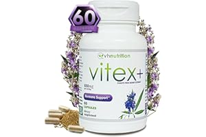 VH Nutrition VITEX+ | Vitex Chasteberry Supplement for Women | Hormonal Balance* and Fertility Support* | 650mg Per Serving of Vitex Berry Extract Powder | 60 Capsules