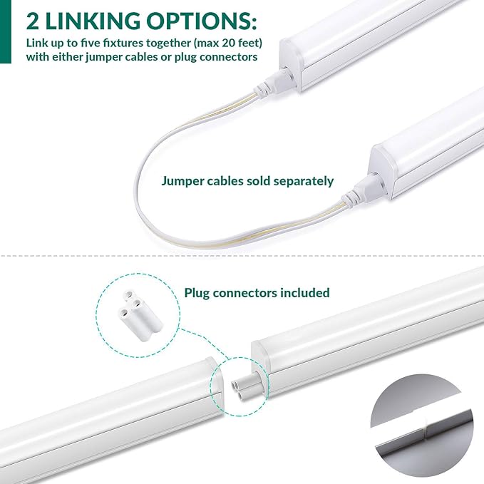 Superior Led T8 Integrated Single Fixture 4ft 1900lm 6000k