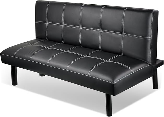 Yaheetech Modern Pu Leather 3 Seater Sofa Bed Fold Down Table