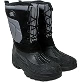 LABO Men's Winter Snow Boots Shoes Waterproof Insulated Lace UP (620 Black-6.5)