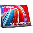 c-force Portable Monitor, 15.6" Ultra Slim Portable Laptop Monitor FHD 1080P External Display with Dual Speakers Second Screen for Laptop Mac PC Phone Xbox PS4 PS5 Switch