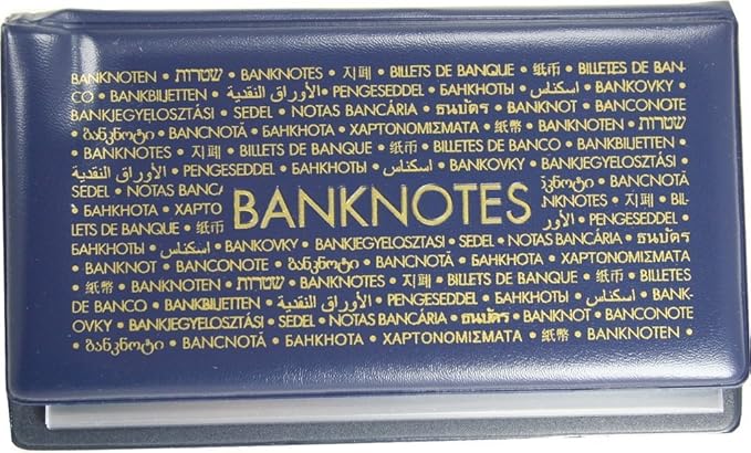 Taschenalbum für Banknoten blau