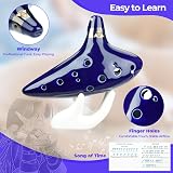 Ohuhu Zelda Ocarina 12-Hole Alto C with Song Book Display Stand Bag view 3