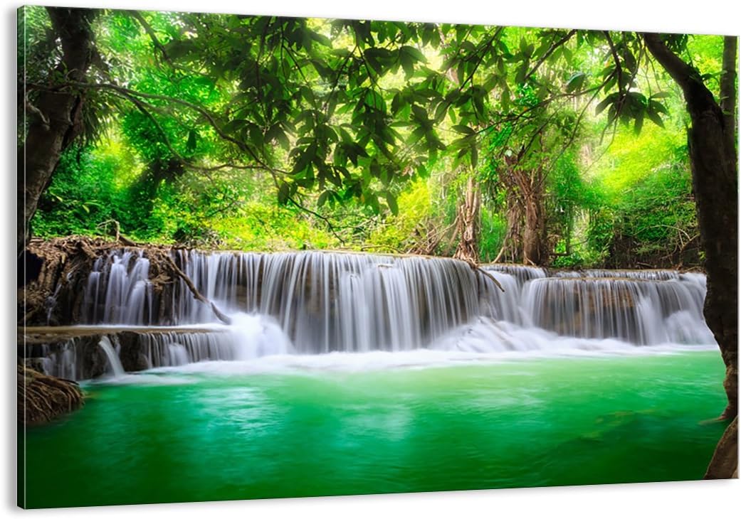 ARTTOR Canvas Print 100x70cm Canvas Picture Water park nature landscape Large Home Decor Framed Living Room Bedroom Kitchen Wall Art Decoration Photo Gallery Printed Modern Artwork AA100x70-2502