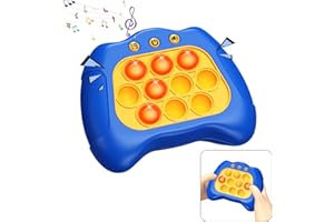 AIQI 2024 LED Pop It Fidget Toy with Music,Four Modes and Electronic Speed Push Game for Stress Relief and Brain Exercise,Ideal for Adults, Boys and Girls [Blue]