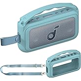 RAWECUD Silicone Cover Case for Soundcore Motion 300 Wireless Hi-Res Portable Speaker, Protective Holder Skin for Motion 300 Speaker Case Accessories (Blue)
