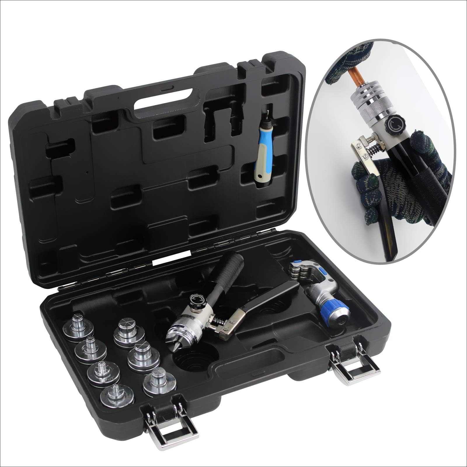 IBOSAD HVAC Hydraulic SWAGING tool kit for copper tubing Expanding 3/8 inch to 1 1/8 inch