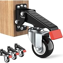 VEVOR Heavy Duty Leveling Casters, Set Of 4 - 2200 Lb Capacity, 2.5" Wheels, 360° Swivel, Adjustable Feet For Workbenches & Machinery