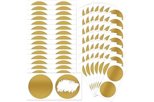 GUEER 100 Pcs Scratch Off Stickers Sitckers 2 inches Round Self Adhesive Scratch Off Cards for Lottery Tickets, DIY, Raffle Card Games Creating (Gold) (1, Gold) (1, 2 inch)