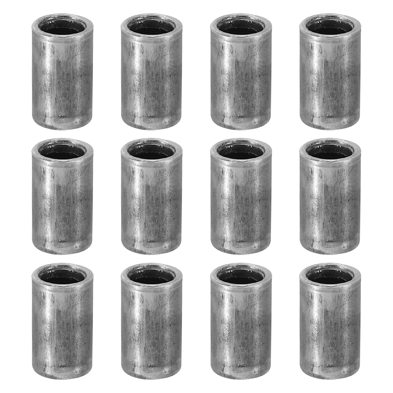 PATIKIL M4 Steel Spacers, 24 Pcs Metal Spacers Steel 4mm ID x 6mm OD x 10mm L Carbon Steel Spacer Screw Standoff Round for 1/6in or M4 Screw Bolts