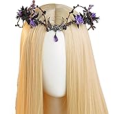 MOSTORY Fairy Renaissance Headpiece for Women - Woodland Flower Elf Crown for Renfaire Cosplay Fairy Costume