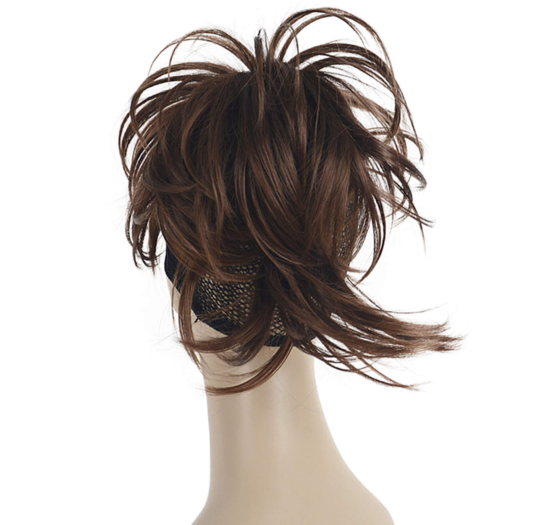 Lydell Adjustable Messy Style Ponytail Hair Extension Synthetic Hair-Piece with Jaw Claw Amzing Shape For You #30 Auburn Medium reddish brown