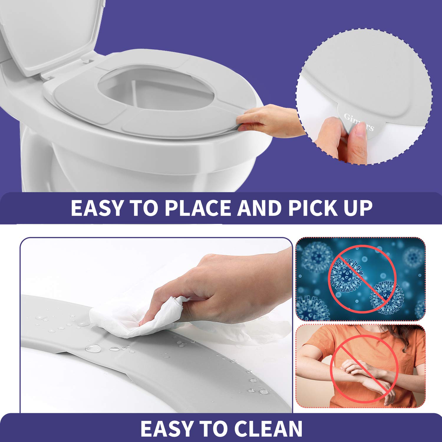 Gimars Newest Reusable Silicon Folding Public Adults Teens Travel