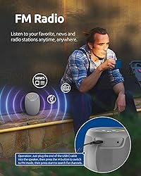 Bluetooth Speaker, Powerful Stereo Sound Portable