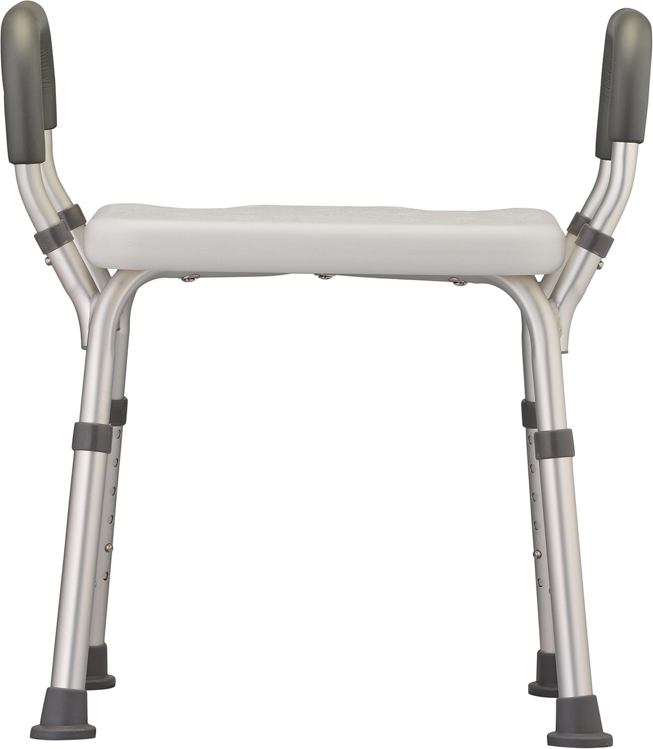 NOVA Medical Products Shower and Bath Chair with Arms, Quick & Easy Tools Free Assembly, Lightweight and Seat Height Adjustable, Great for Travel, White: Health & Personal Care