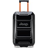 Jeep JH003B Hardside Expandable Luggage with Two Wheels, Black, Carry-On 21 Inch