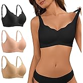 Wireless Seamless Bras for Women with Support - No Underwire Push Up Bra for Womens - No Wire Padded Comfort Bralette