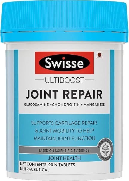 Swisse Ultiboost Joint Repair Supplement with High Strength Glucosamine - 1500 mg, Chondroitin - 800 mg & Manganese - 1400 mcg for Joint and Knee Pain, Mobility, Function & Cartilage Repair