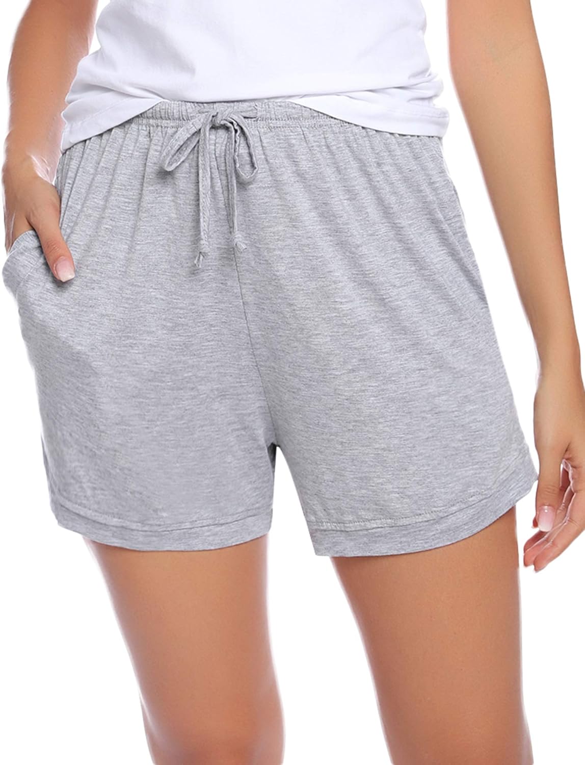 Aibrou 1 & 2 Pack Women's Sleep Shorts Cotton Stretchy Boxer Pajama Bottoms at  Women’s Clothing store