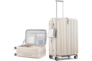 Hanke 26 Inch Expandable Luggage Top Opening Checked Bag Luggage Hard Shell Suitcases with Wheels Lightweight Travel Luggage 