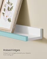 SONGMICS Floating Shelves Set of 2 10 x 80 cm White LWS080W01 view 6