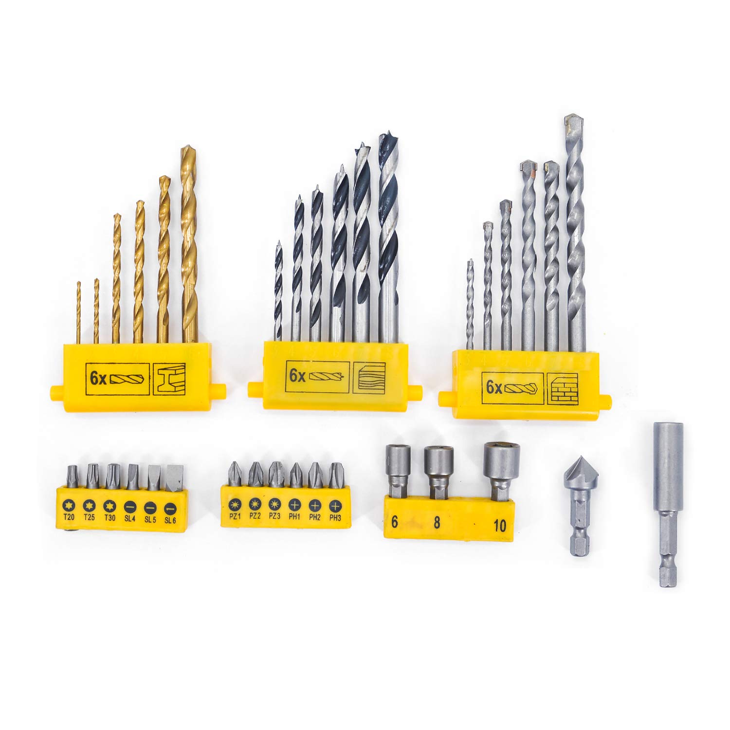 Powerland 35PCS COMBINATION DRILLS SET（Metric）