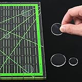 Ruler Grips, Transparent Strong Adhesive Non-Slip Grips for Quilting Rulers, Quilt Templates, 34 PCS Total -10 Large & 24 Sma