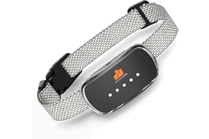 GROOVYPETS Smart Automatic Anti bark Dog Collar Intelligent Waterproof Rechargeable Barking Terminator (Black Bark Collar)