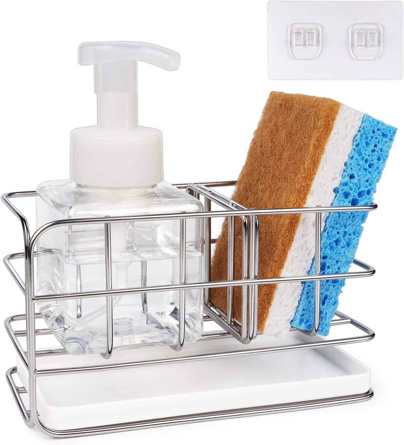 Hulisen Kitchen Sink Organizer Sink Caddy Brush Soap Holder With Removable Tray Sponge Holder Sink Tray Drainer Rack Black Sponge Holder Kitchen Storage Organisation Home Kitchen Umoonproductions Com