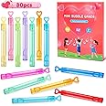 Genuvi Valentines Mini Bubble Wands Party Favors for Kids, 30PCS 10 Colour Heart Bubble Wand Bulk for Wedding Camping Classroom Prizes, Valentine's Day School Classroom Exchange Gifts for Girls Boys