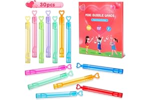 GENUVI Valentines Party Favors Mini Bubble Wands 30PCS Valentines Day Gifts for Kids Valentine Heart Bubbles Bulk Goodie Bag Stuffers for Wedding Student Classroom Exchange Prizes Outdoor Toys for Girls Boys