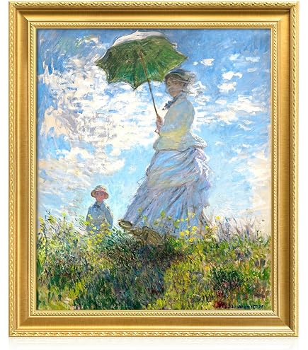 Amazon.com: ELITEART-Woman with a Parasol Madame Monet and Her Son