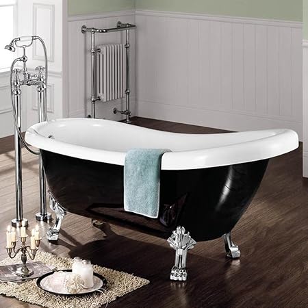Traditionnel Noir Petit Haut De Bain Baignoire Sur Pied Avec Dragon Pieds Ibath Amazon Fr Bricolage