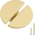 SNBTLA Solid-Brass Drawer Cabinet Knobs - 5 Pack Brushed Gold Handles Hardware For Dresser Kitchen Bedroom Bathroom - View #3