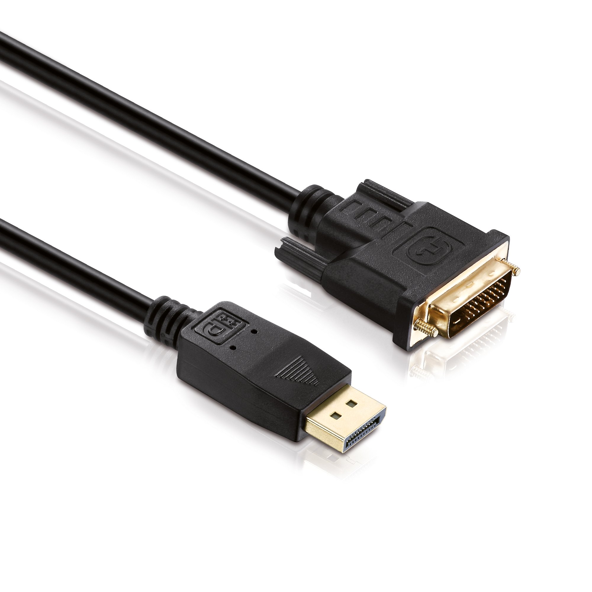 HDSupply DC045-010 DisplayPort/DVI Connection Cable DisplayPort Male to DVI Single Link Male Gold-Plated Contacts 1.00 m Black