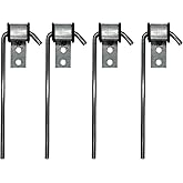 HAOXAOON 4 Pcs Heavy Duty Exhaust Hanger Rod -Universal Use Exhaust Hanger - 3/8" Rod 10" Long