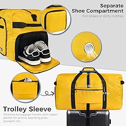 Fmeida 65L Duffle Bag with Shoes