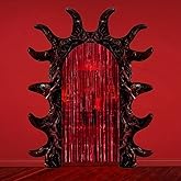 Breling Stranger Theme Party Decorations, Spooky Tentacle Arch Door Decor | Red Foil Fringe Curtain Door Streamers,Spooky Tentacle Arch Door Decoration for Birthday Graduation Halloween Party Decor