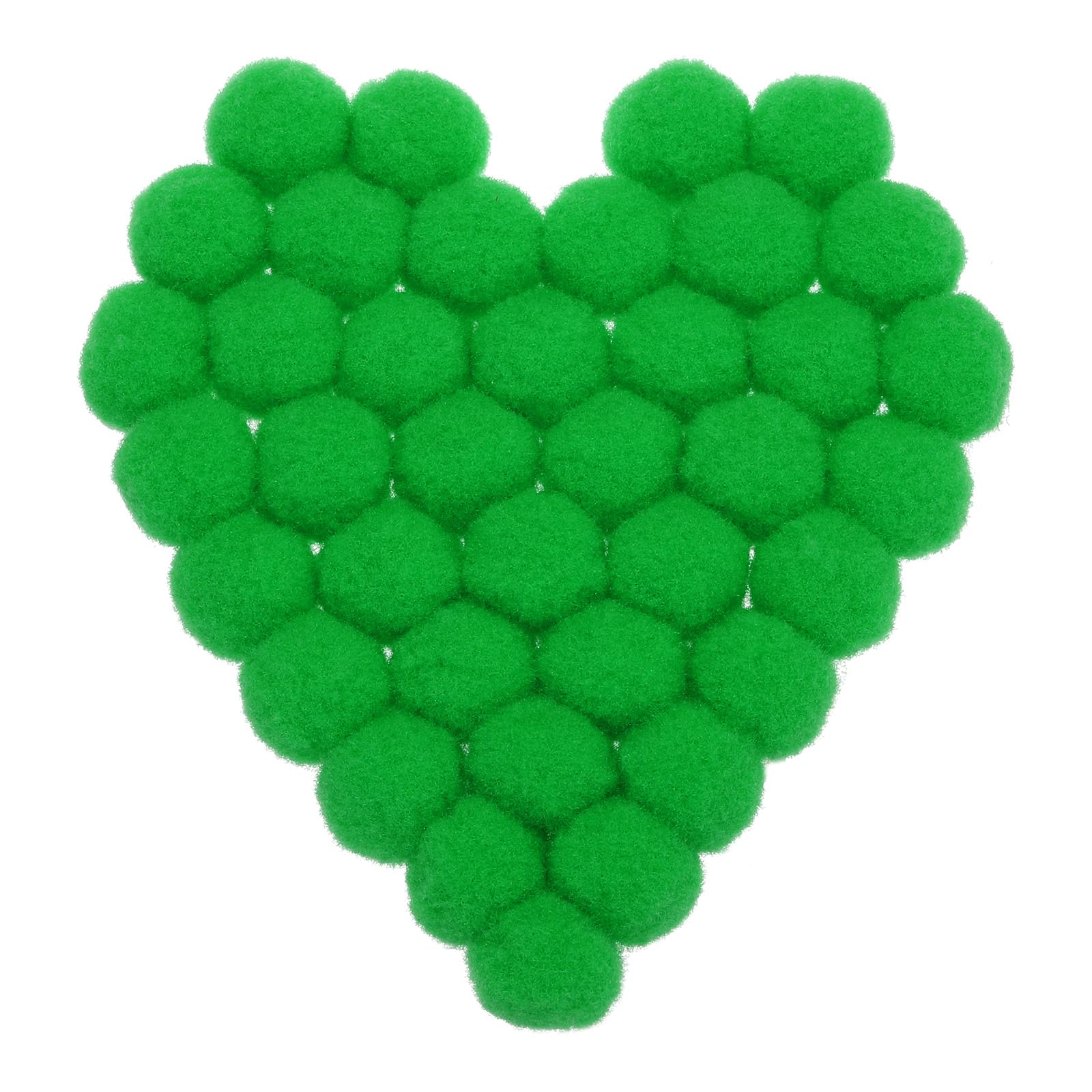 Rebower Soft and Fuzzy Balls Rainbow Craft Pom Fabric - 0.59 Inch/Green / 300PCS