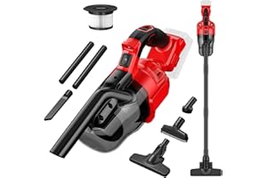 TSU‌ICATY Cordless Vacuum for Milwaukee 18V Battery, Handheld Vacuum Cleaner Stick Vacuum Shop Vac for Home Car Hardwood Floor Carpet with Washable HEPA Filter 125AW(No Battery)