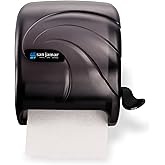 San Jamar Oceans Element Paper Towel Dispenser Fits All Core Sizes with Lever for Bathroom, Kitchens, and Restaurants, Plastic, 8.5 x 12.5 x 12.75 Inches, Black Pearl