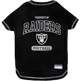 NFL Raiders Dog T-shirt Medium. - Licensed Shirt for Pets Team Colored with Team Logos- Premium Stretchable Materials for the comfort of your Dog &amp; Cat