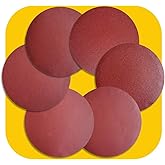 18 discos de lijado de óxido de aluminio PSA sin agujero de 10 pulgadas, autoadhesivo (3 de cada uno de 80, 100, 120, 180, 24