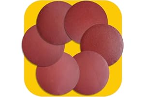 60 PCS 6 Inch NO-Hole PSA Aluminum Oxide Sanding Disc, Self Stick(10 Each of 60 100 150 180 240 400 Grit)